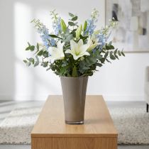 Artikel Vase aus Kunststoff in Platingrau Ø28,5cm H45cm