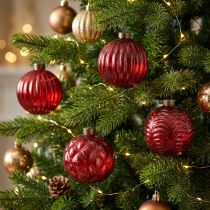 Artikel Weihnachtskugeln Glas Rot 8 cm Set à 12 Stück
