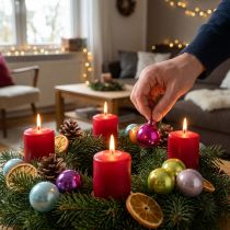 Artikel Mini-Weihnachtskugeln am Draht aus Glas bunt 40 mm 32 Stück