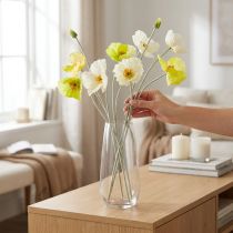 Artikel Künstliche Mohnblumen aus Polyester und Kunststoff 95 cm Gelb
