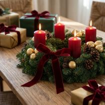 Artikel Samtband Dunkelrot 20mm x 10m Polyamid Dekoband für Geschenkverpackung & Weihnachtsdekoration