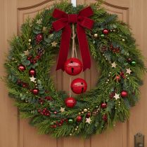 Artikel Rote Metallglocken 3er-Set, 14/12/8 cm, mit Juteband für Weihnachtsdekoration