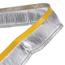 Artikel Selbstklebendes Haarfransenband Acetat-Viskose Silber 25m x 40mm