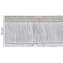 Artikel Selbstklebendes Haarfransenband Acetat-Viskose Silber 25m x 40mm