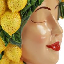 Artikel Frauenbüste Pflanztopf Polyresin H21,5cm Gelb Grün