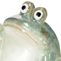 Artikel Keramikfigur Frosch 13 cm grün-weiss, für Innenräume