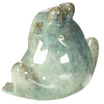 Artikel Keramikfigur Frosch 13 cm grün-weiss, für Innenräume