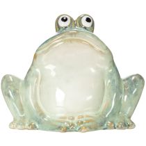 Artikel Keramikfigur Frosch 13 cm grün-weiss, für Innenräume
