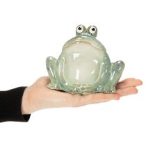 Artikel Keramikfigur Frosch 13 cm grün-weiss, für Innenräume