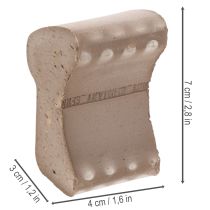 Artikel Blumentopf-Füsse aus Ton 7 cm umbrabraun 3 Stück