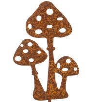 Artikel Gartenstecker Metall Fliegenpilz 10cm Rostoptik 6er-Set Aussenbereich