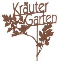 Artikel Gartenstecker aus Metall Kräutergarten 14x17cm Rostoptik für Aussenbereich – 4 Stück