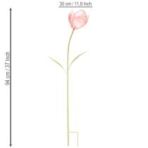 Artikel Gartenstecker Blume Dekorative Tulpe für Blumenbeete und Rabatten 94cm