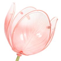 Artikel Gartenstecker Tulpe aus Metall und Glas 94 cm Pink