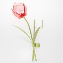 Artikel Gartenstecker Tulpe Glas Wunderschöne Deko für Garten und Balkon 94cm