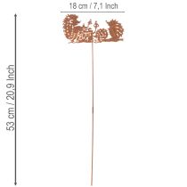 Artikel Gartenstecker Metall Igel Motiv Rostoptik 53cm