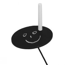 Artikel Ovale Beetstecker aus Holz Schwarz 17,5 cm – Set mit 12 Stück für Garten und Dekoration