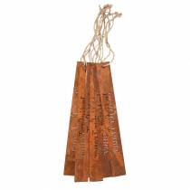 Artikel Metallanhänger mit Gedenkspruch „In tiefer Trauer“, 25×3 cm, Rostoptik, 6 Stück