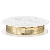 Artikel Geschenkband mit Drahtkante 15mm x 25m Gold aus Polyester und Polyamid