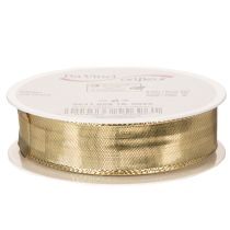 Artikel Geschenkband mit Drahtkante 25mm x 25m Gold Polyester Polyamid
