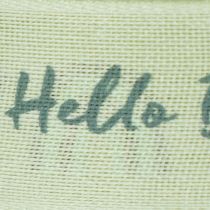 Artikel Geschenkband Hello Baby Dekoband Taufe Grün 25 mm x 16 m