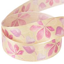 Artikel Geschenkband Lila Herbstlaub Deko Band Herbst 25mm 20m