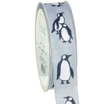 Artikel Geschenkband Pinguine Weihnachtsband Stoff 25mm 15m