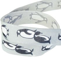 Artikel Geschenkband Pinguine Weihnachtsband Stoff 25mm 15m