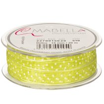 Artikel Geschenkband Polyester 1,5 cm x 20 m Grün mit Punkten für dekorative Verpackungen