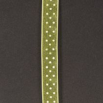 Artikel Geschenkband Polyester 1,5 cm x 20 m Grün mit Punkten für dekorative Verpackungen