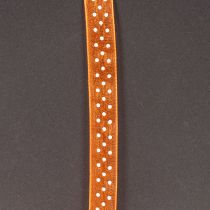Artikel Geschenkband Polyester Orange mit weissen Punkten 1,5 cm x 20 m - Für Dekoration und Geschenkverpackung