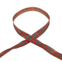 Geschenkband Schottisch Weihnachtsband Rot Grün 10mm 20m