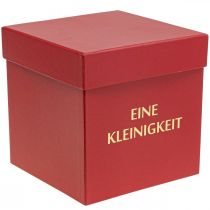 Artikel Geschenkbox „Eine Kleinigkeit“ eckig Rot 14/12cm 2er-Set