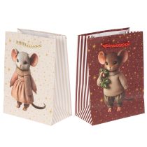 Artikel Geschenktaschen aus Papier mit Mausmotiv, 16 cm, 2er-Set
