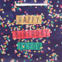 Artikel Geschenktüte Geburtstag „Happy Birthday“ Papier 18×10×23cm 2St