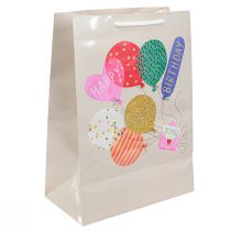 Artikel Geschenktüte aus Papier mit Ballon-Motiv, Happy Birthday, 26×14×36cm, 2 Stück