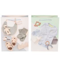 Artikel Geschenktaschen aus Papier für Babygeschenke, 23 cm, 2er-Set, kindgerechtes Design