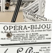 Artikel Geschenktüten Papier Schwarz-Weiss mit Henkeln 13,5 x 22 cm – 10 Stück
