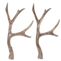 Artikel Deko Geweih aus Polyresin 29 cm braun-gold 2er-Set für Innenbereich