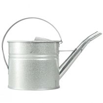Artikel Deko-Giesskanne Metall Silber 1,25 l Pflanzgefäss für Innen- und Aussenbereich