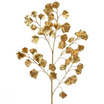 Gingko Zweig Deko Kunstpflanze Bronze Glitter 84cm