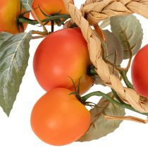 Artikel Künstliche Tomaten-Girlande 135 cm Dekoration aus Kunststoff mit Papierband für Innenbereich