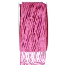 Artikel Netzband Gitterband Dekoband Pink drahtverstärkt 50mm 10m
