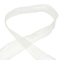 Artikel Netzband Gitterband Dekoband Weiß drahtverstärkt 50mm 10m