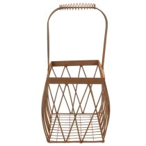 Artikel Gitterkorb aus Metall in Rostoptik – Rechteckig, 28x13,5x14 cm, 2 Stück