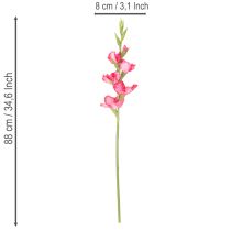 Artikel Künstliche Gladiole aus Kunstseide und Kunststoff 88 cm Pink für Innenbereich
