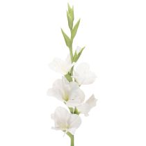 Artikel Künstliche Gladiole aus Textil und Kunststoff Weiss 88cm