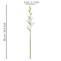 Artikel Künstliche Gladiole aus Textil und Kunststoff Weiss 88cm