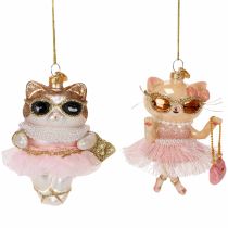 Artikel ProductNameGlas-Christbaumanhänger Katzen mit Tutu, 11 cm, 2 Stück/ProductName
ProductDescription<h2>Glas-Christbaumanhänger mit Katzenmotiv für den Weihnachtsbaum</h2>
<p>Dieses Set enthält zwei sortierte Katzenfiguren aus Echtglas, die als Christbaumsch