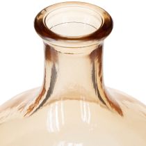 Artikel Glasflaschen Minivasen aus Amber- und Klarglas Ø7,5cm H11cm, 4er-Set